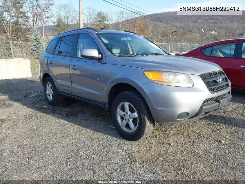 5NMSG13D88H220412 2008 Hyundai Santa Fe Gls