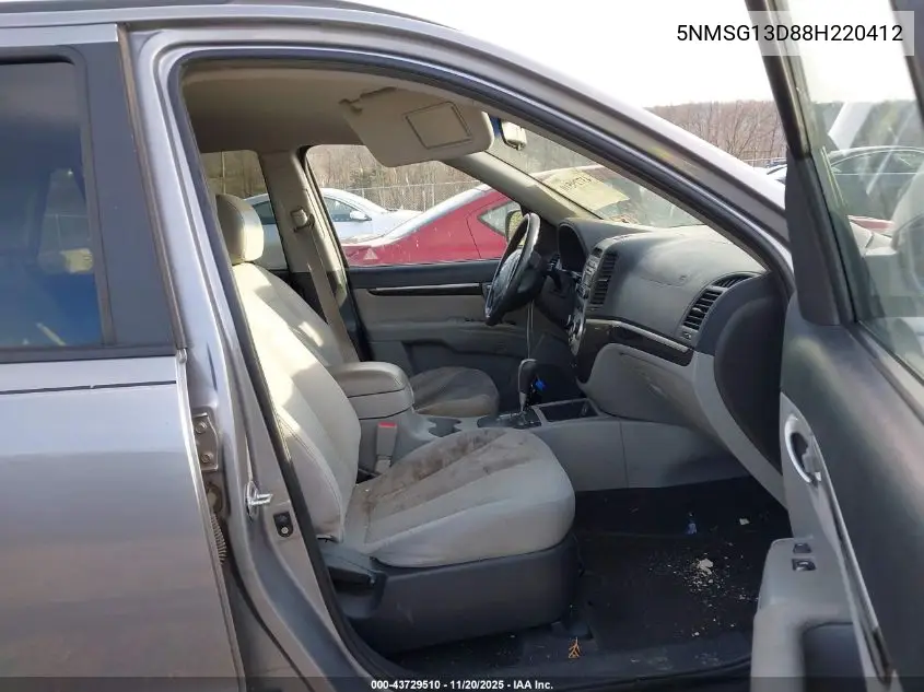 5NMSG13D88H220412 2008 Hyundai Santa Fe Gls