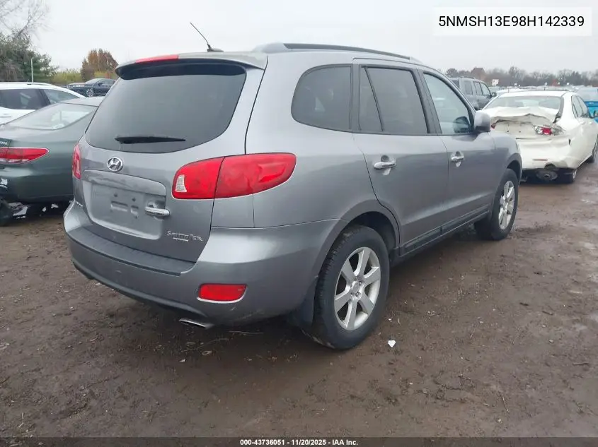 5NMSH13E98H142339 2008 Hyundai Santa Fe Limited/Se