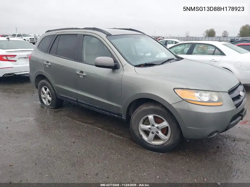 5NMSG13D88H178923 2008 Hyundai Santa Fe Gls