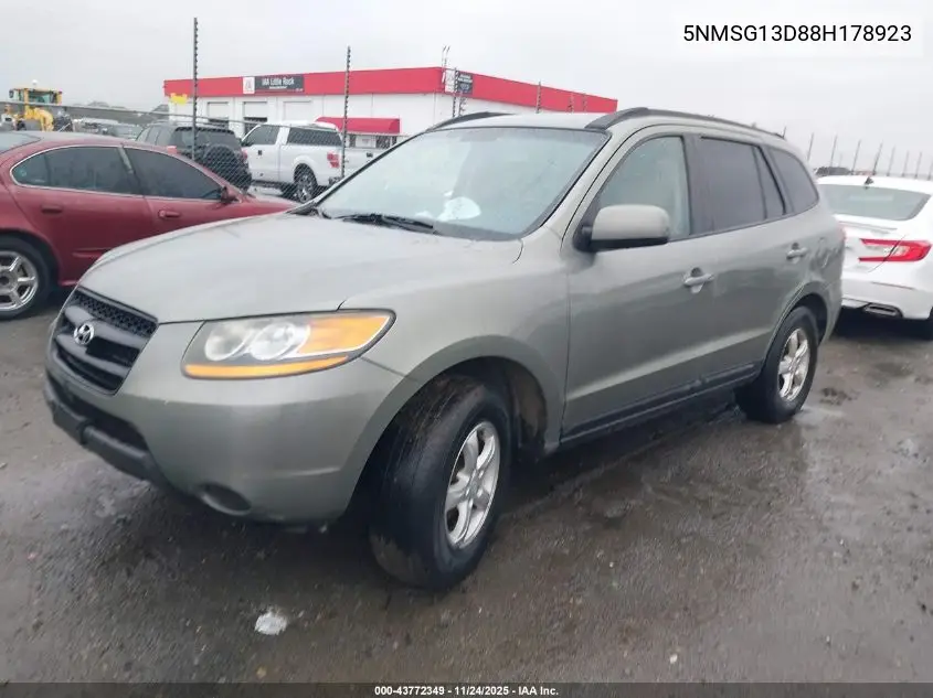 5NMSG13D88H178923 2008 Hyundai Santa Fe Gls