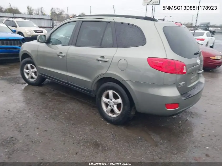 5NMSG13D88H178923 2008 Hyundai Santa Fe Gls