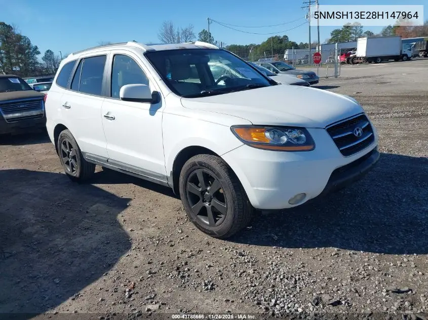 5NMSH13E28H147964 2008 Hyundai Santa Fe Limited/Se