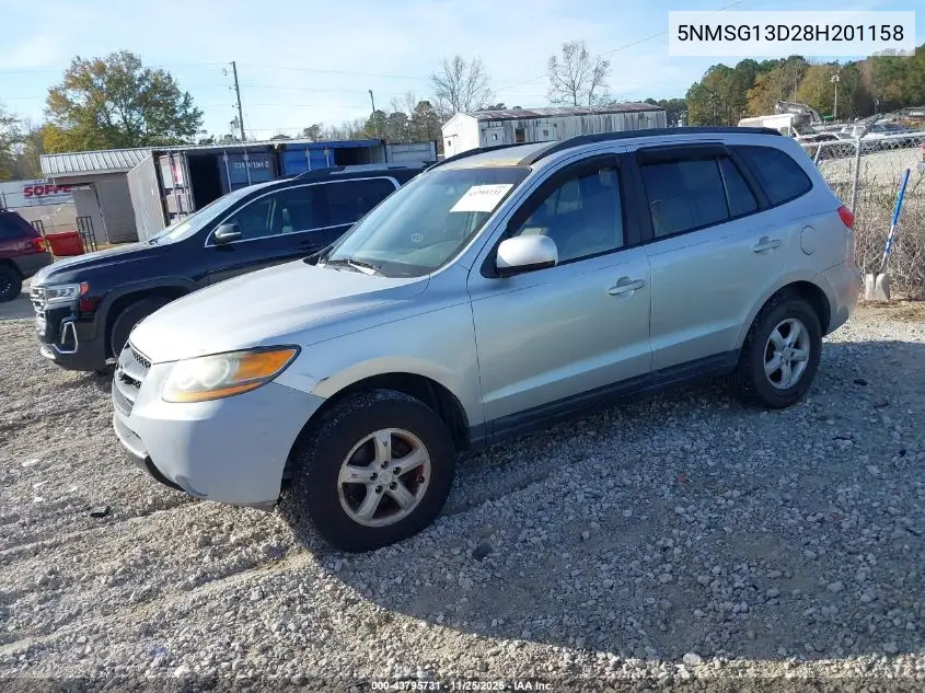 5NMSG13D28H201158 2008 Hyundai Santa Fe Gls