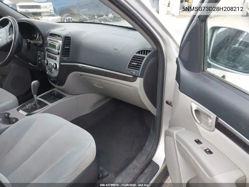 5NMSG73D28H208212 2008 Hyundai Santa Fe Gls