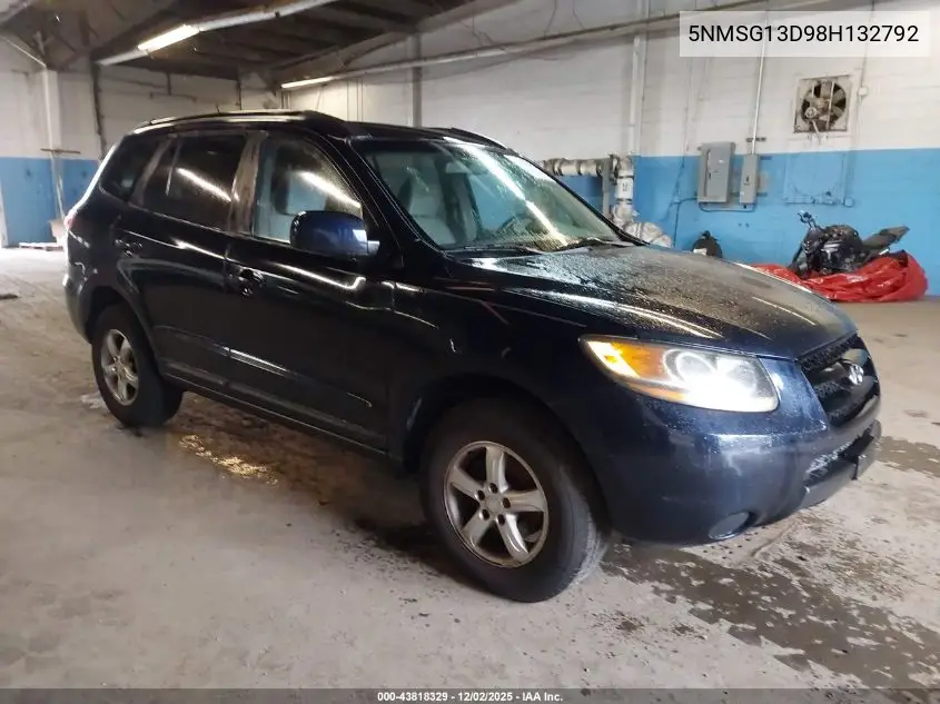 5NMSG13D98H132792 2008 Hyundai Santa Fe Gls