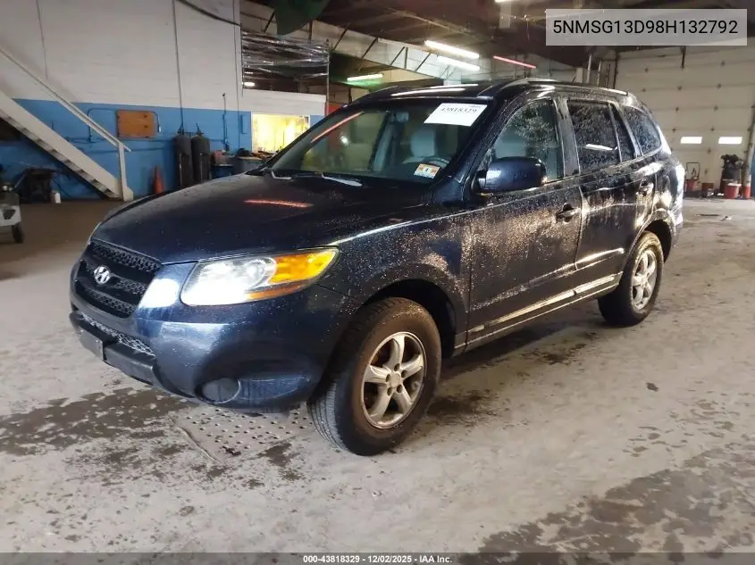 5NMSG13D98H132792 2008 Hyundai Santa Fe Gls