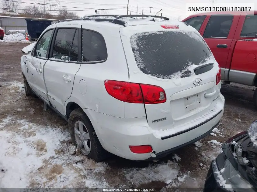 5NMSG13D08H183887 2008 Hyundai Santa Fe Gls