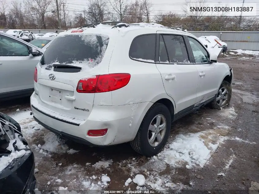 5NMSG13D08H183887 2008 Hyundai Santa Fe Gls