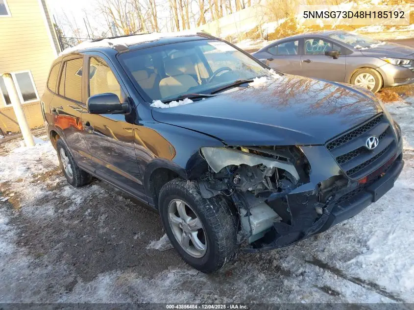5NMSG73D48H185192 2008 Hyundai Santa Fe Gls