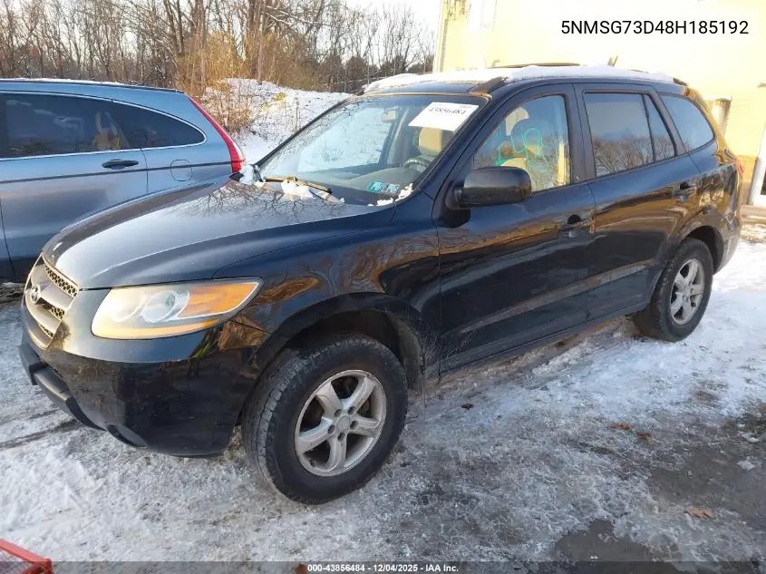 5NMSG73D48H185192 2008 Hyundai Santa Fe Gls