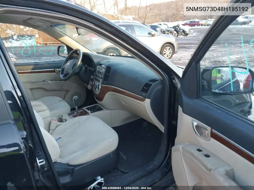 5NMSG73D48H185192 2008 Hyundai Santa Fe Gls