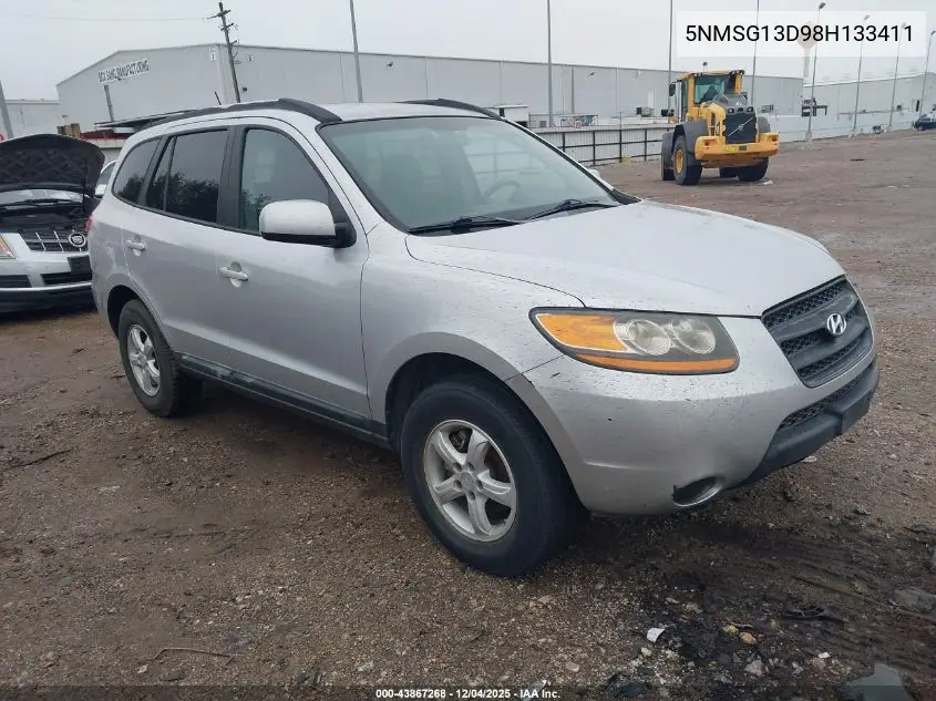 5NMSG13D98H133411 2008 Hyundai Santa Fe Gls