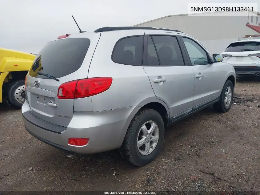 5NMSG13D98H133411 2008 Hyundai Santa Fe Gls