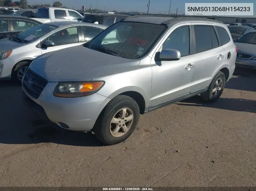 5NMSG13D68H154233 2008 Hyundai Santa Fe Gls