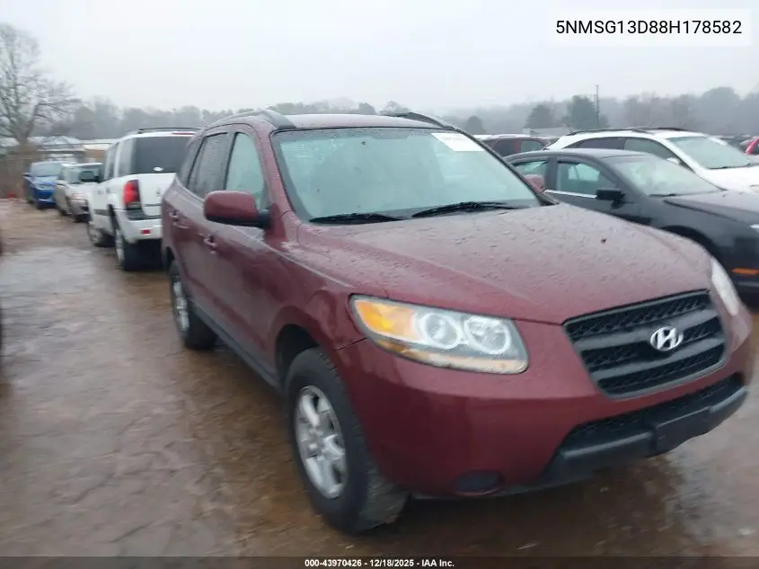 5NMSG13D88H178582 2008 Hyundai Santa Fe Gls