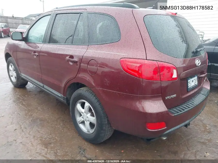 5NMSG13D88H178582 2008 Hyundai Santa Fe Gls
