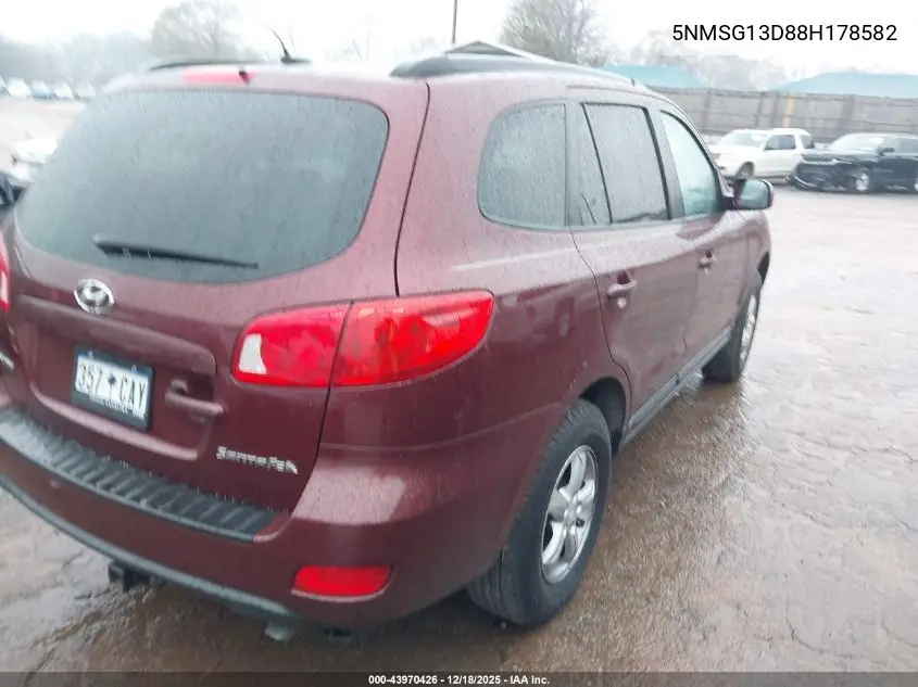 5NMSG13D88H178582 2008 Hyundai Santa Fe Gls