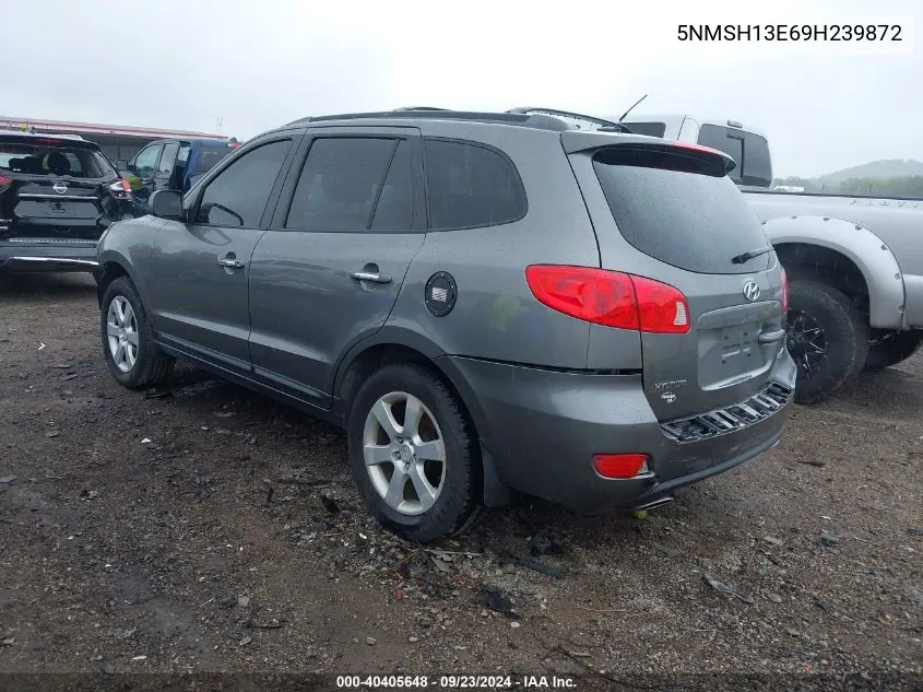 5NMSH13E69H239872 2009 Hyundai Santa Fe Limited