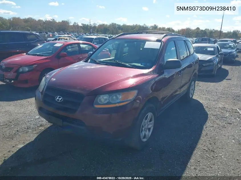 5NMSG73D09H238410 2009 Hyundai Santa Fe Gls