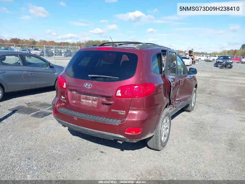 5NMSG73D09H238410 2009 Hyundai Santa Fe Gls