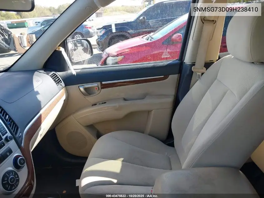 5NMSG73D09H238410 2009 Hyundai Santa Fe Gls