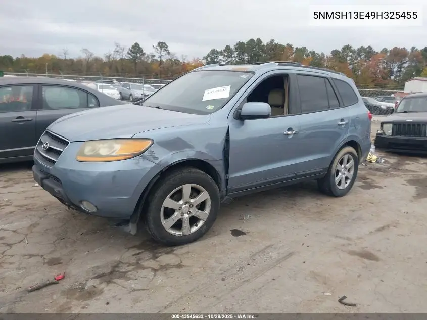 5NMSH13E49H325455 2009 Hyundai Santa Fe Limited