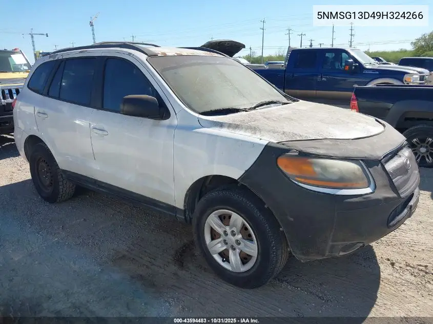 5NMSG13D49H324266 2009 Hyundai Santa Fe Gls