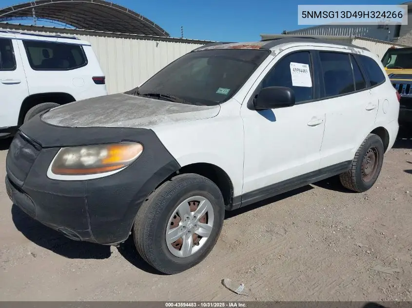 5NMSG13D49H324266 2009 Hyundai Santa Fe Gls