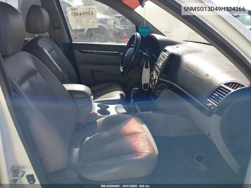 5NMSG13D49H324266 2009 Hyundai Santa Fe Gls