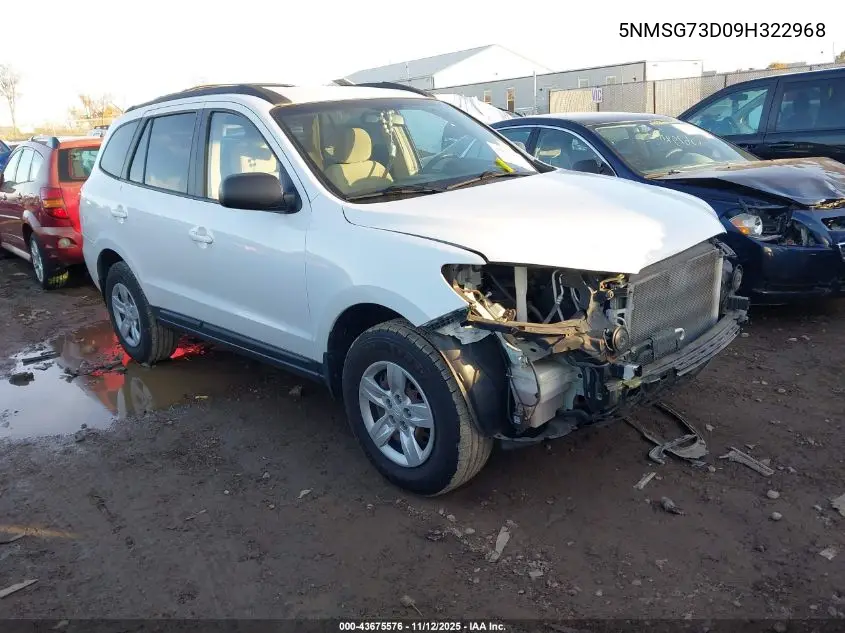 5NMSG73D09H322968 2009 Hyundai Santa Fe Gls