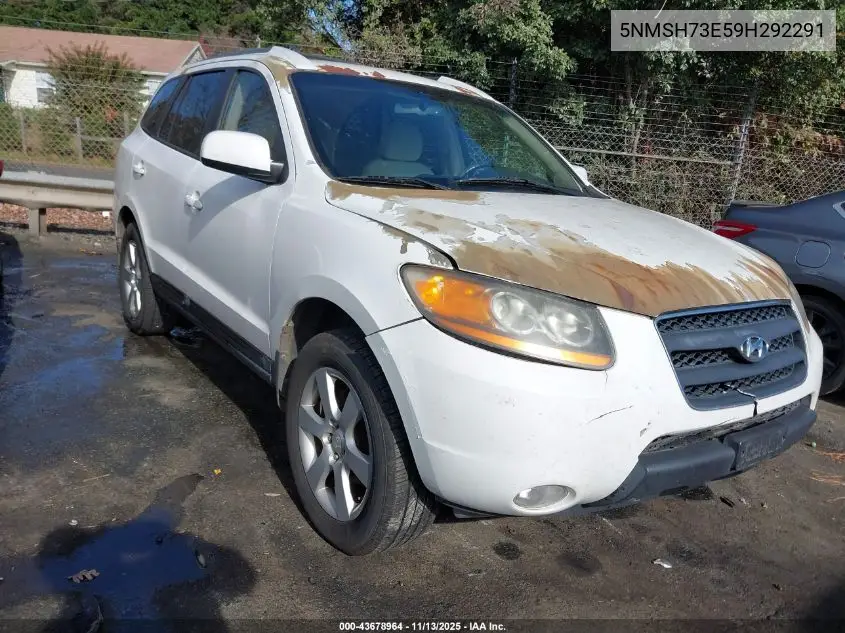 5NMSH73E59H292291 2009 Hyundai Santa Fe Se