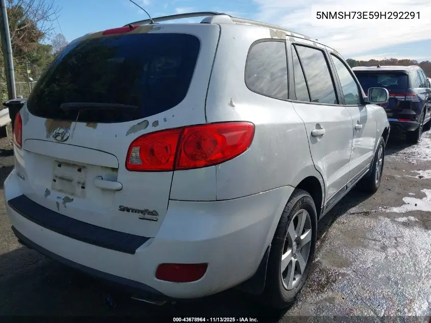 5NMSH73E59H292291 2009 Hyundai Santa Fe Se