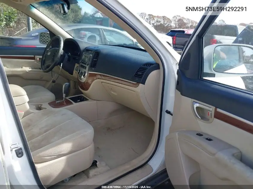 5NMSH73E59H292291 2009 Hyundai Santa Fe Se