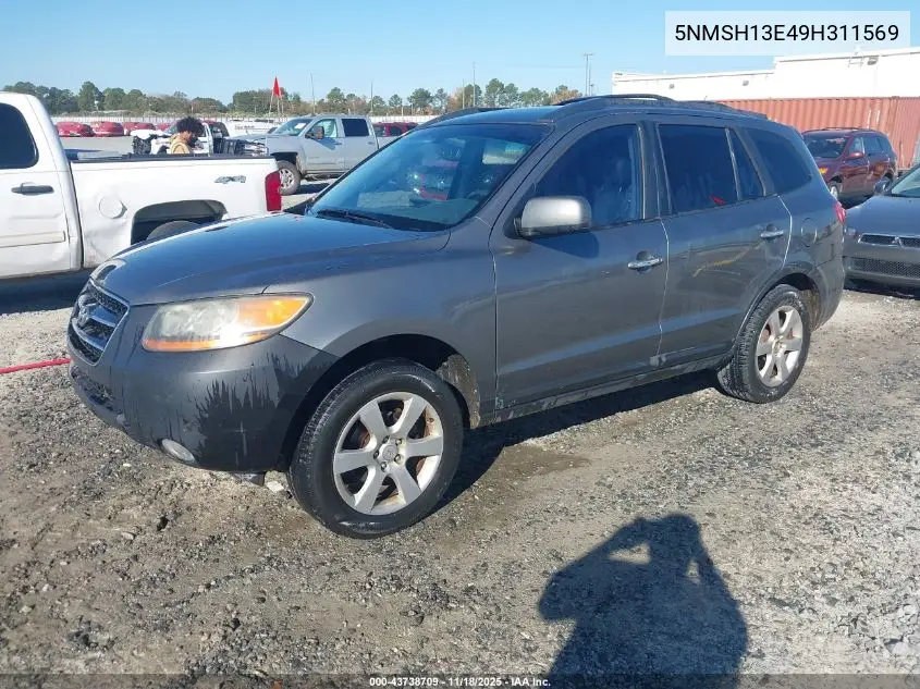 5NMSH13E49H311569 2009 Hyundai Santa Fe Limited