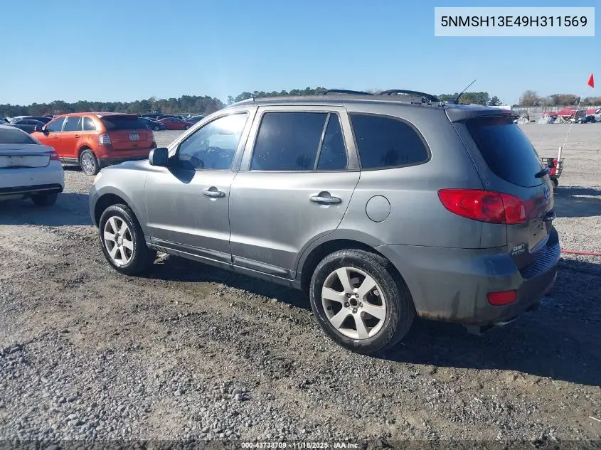 5NMSH13E49H311569 2009 Hyundai Santa Fe Limited