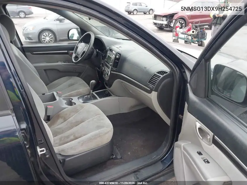 5NMSG13DX9H254725 2009 Hyundai Santa Fe Gls