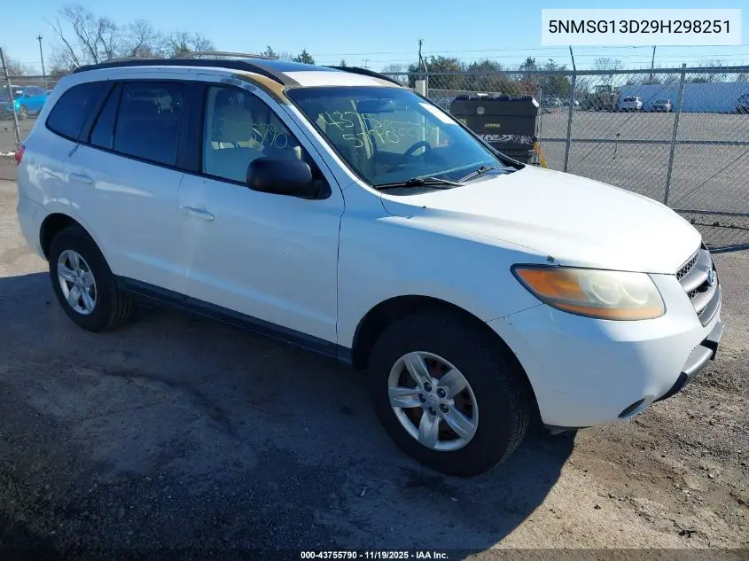 5NMSG13D29H298251 2009 Hyundai Santa Fe Gls