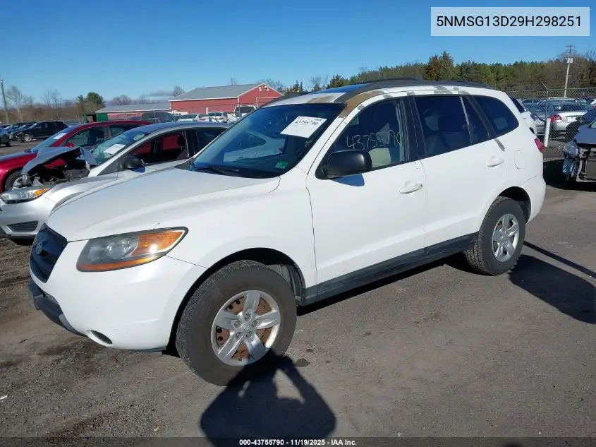 5NMSG13D29H298251 2009 Hyundai Santa Fe Gls