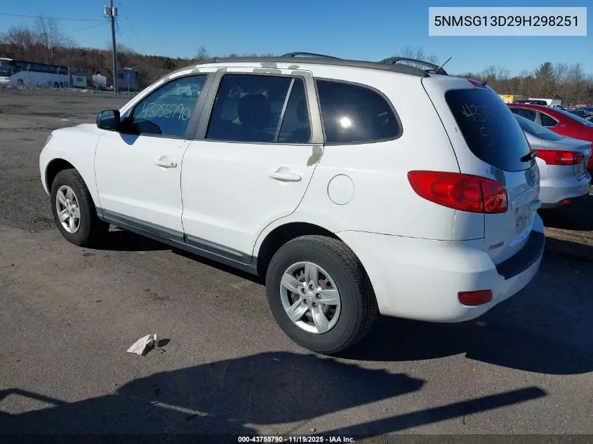 5NMSG13D29H298251 2009 Hyundai Santa Fe Gls