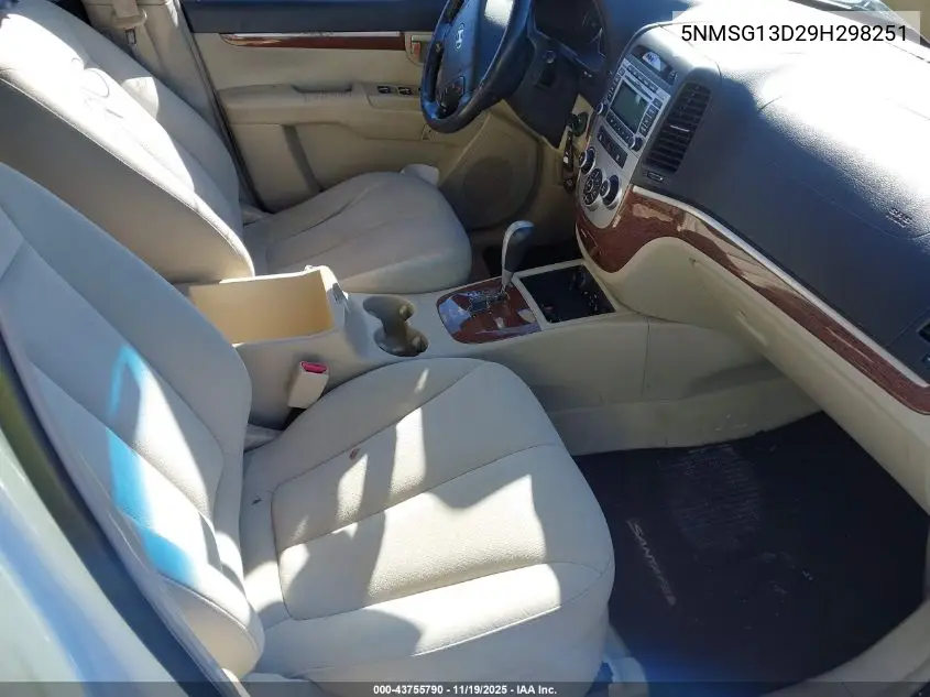 5NMSG13D29H298251 2009 Hyundai Santa Fe Gls