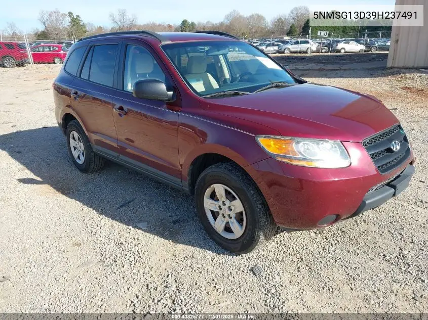 5NMSG13D39H237491 2009 Hyundai Santa Fe Gls