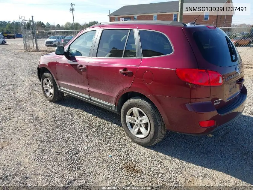 5NMSG13D39H237491 2009 Hyundai Santa Fe Gls