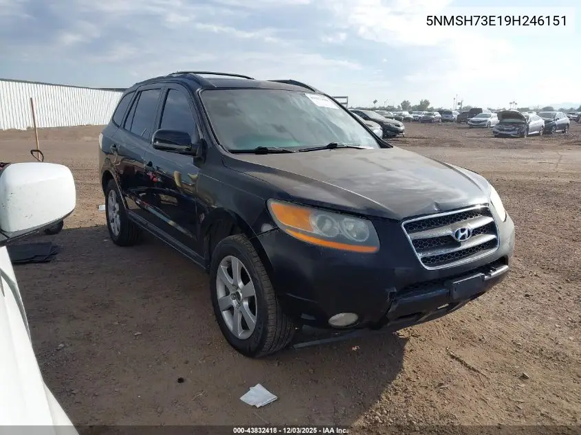 5NMSH73E19H246151 2009 Hyundai Santa Fe Se