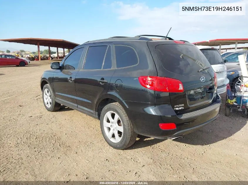 5NMSH73E19H246151 2009 Hyundai Santa Fe Se