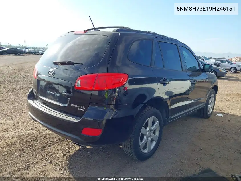 5NMSH73E19H246151 2009 Hyundai Santa Fe Se