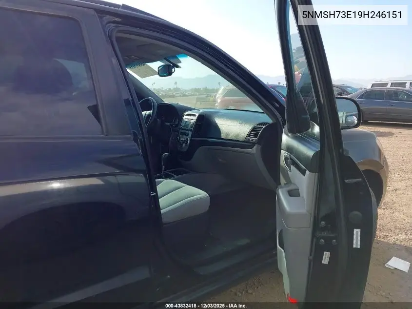 5NMSH73E19H246151 2009 Hyundai Santa Fe Se