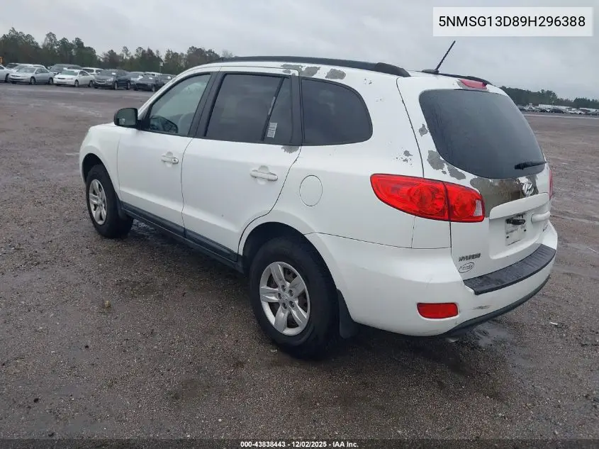 5NMSG13D89H296388 2009 Hyundai Santa Fe Gls