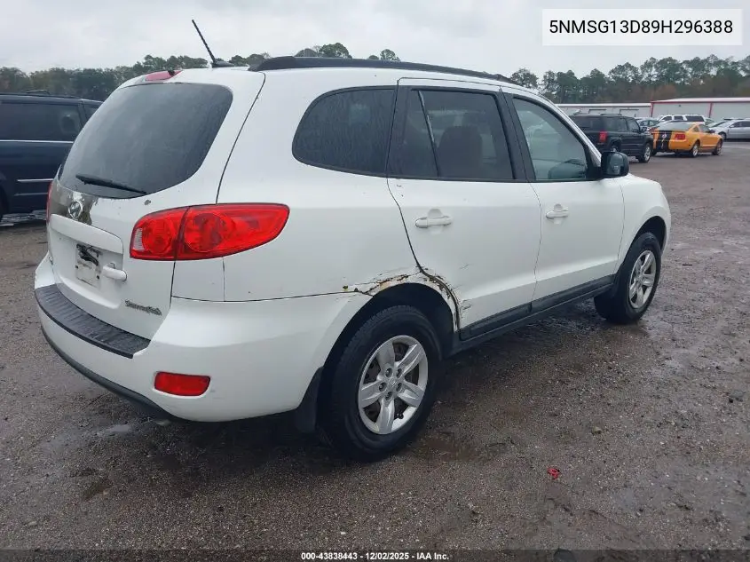 5NMSG13D89H296388 2009 Hyundai Santa Fe Gls