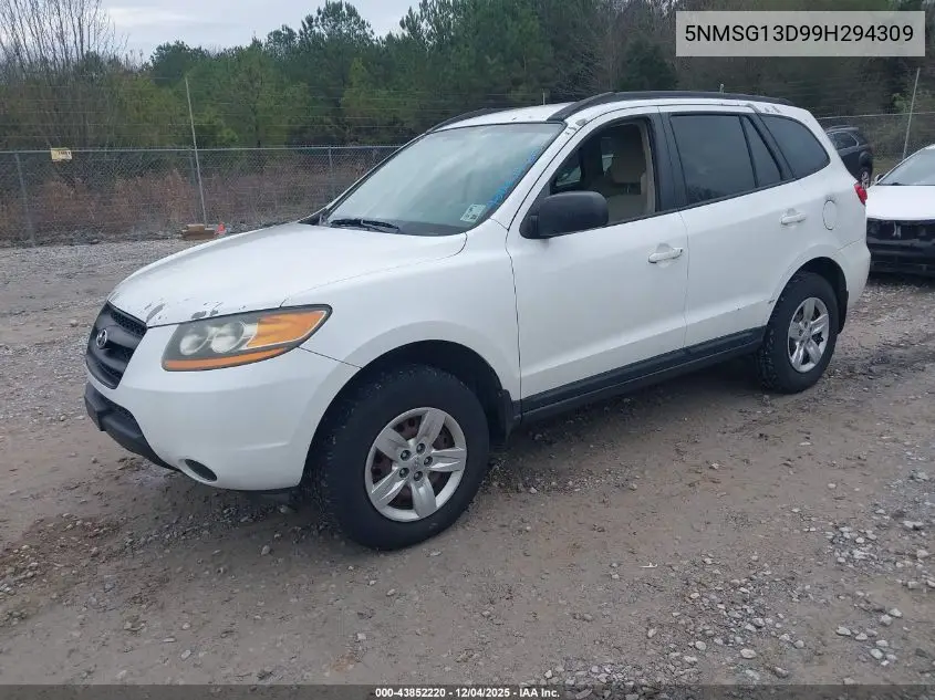 5NMSG13D99H294309 2009 Hyundai Santa Fe Gls